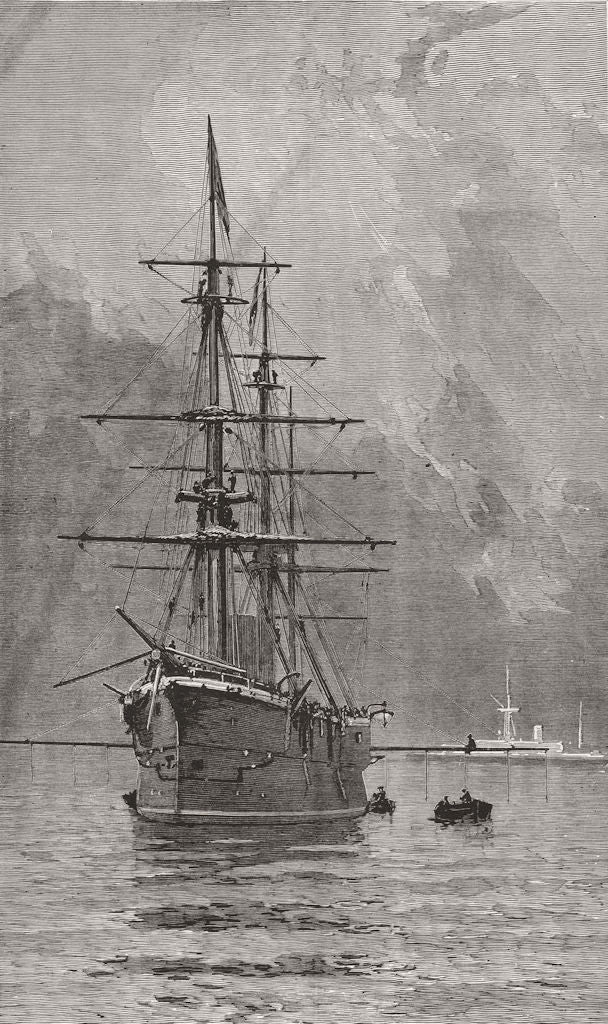 BOATS. Coming to anchor-Out boats 1887 old antique vintage print picture